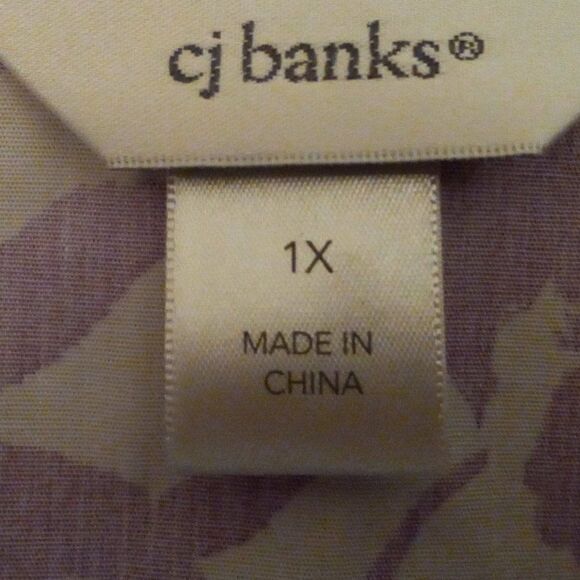 CJ Banks Cotton Button Down Blouse - Picture 2 of 6
